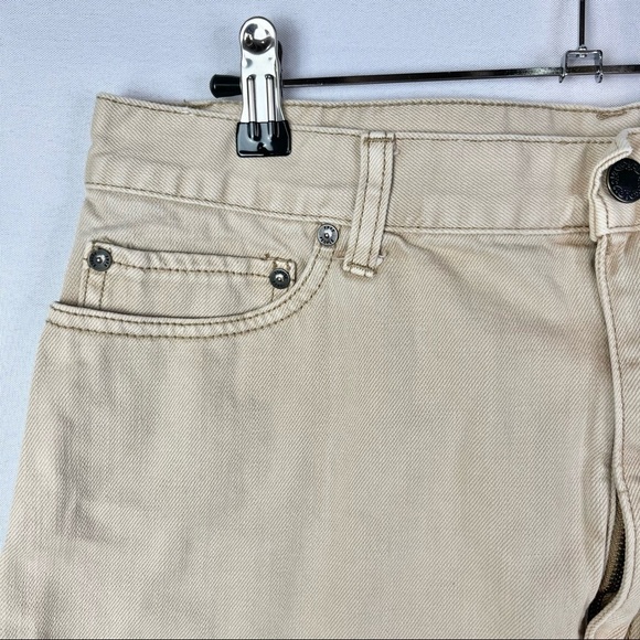 Free People Beat of the Music Khaki Micro Mini Denim Skirt 12 - Picture 4 of 4
